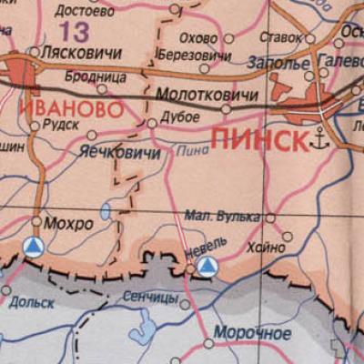 Пина на карте